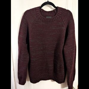 Vince Men's Yak Wool Blend Sweater - Oxblood/Burgundy - Medium
